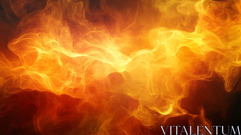 Billowing Flames: Dynamic Abstract Fire Composition