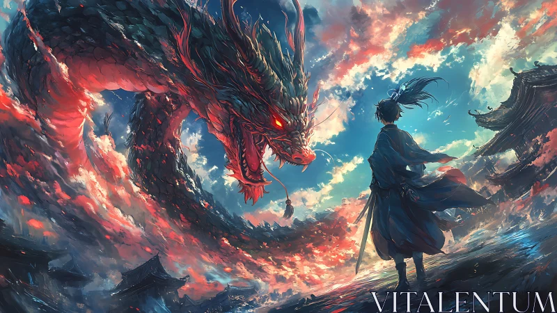 Stormlit dragon coils as lone warrior rewrites the sky