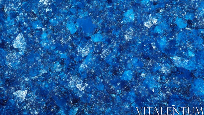 Intense blue mineral crystal texture fills full frame