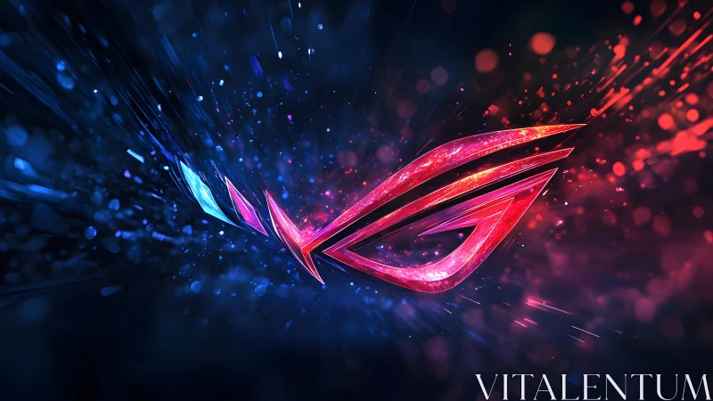 Futuristic gaming logo with neon effects and dynamic energy bursts.