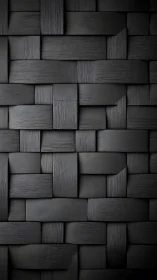 Dark woven wood panel texture with interlocking blocks.