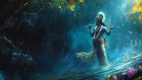 Moonlit flute song over a river of quiet starlight.