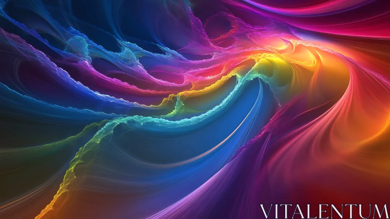 Prismatic river of light swirling through a dreamscape.