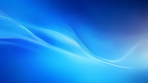 Abstract blue wave background with smooth gradients and light effects.