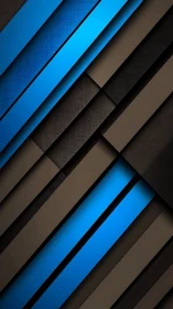 Electric cobalt bands crossing matte graphite plains.