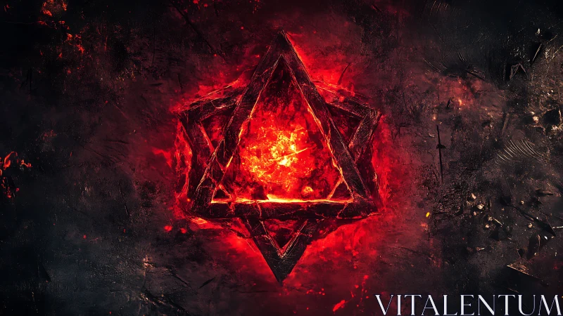 Glowing Geometric Fire: An Ancient Symbol Reborn.