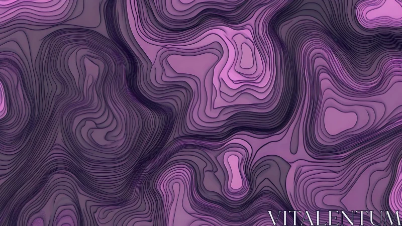 Layered topographic contour abstraction uses stacked gradient lines