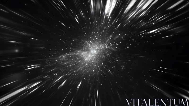 Stellar light tunnel exploding from dense galactic core.