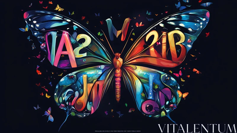Chromatic code-butterfly unfurls data wings in neon night.