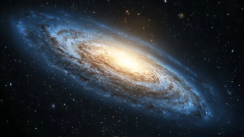 Edge-on barred spiral galaxy with luminous stellar core glow