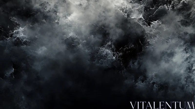 Monochrome turbulent cloud mass fills the entire frame