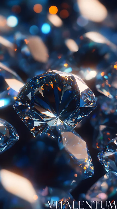 Prismatic diamond galaxy glows in scattered starlit bokeh.