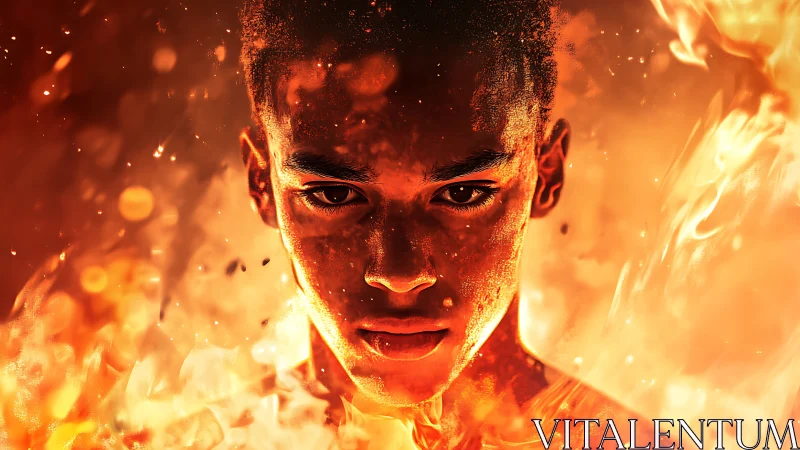 The Fire Within: A Portrait of Intense Energy.