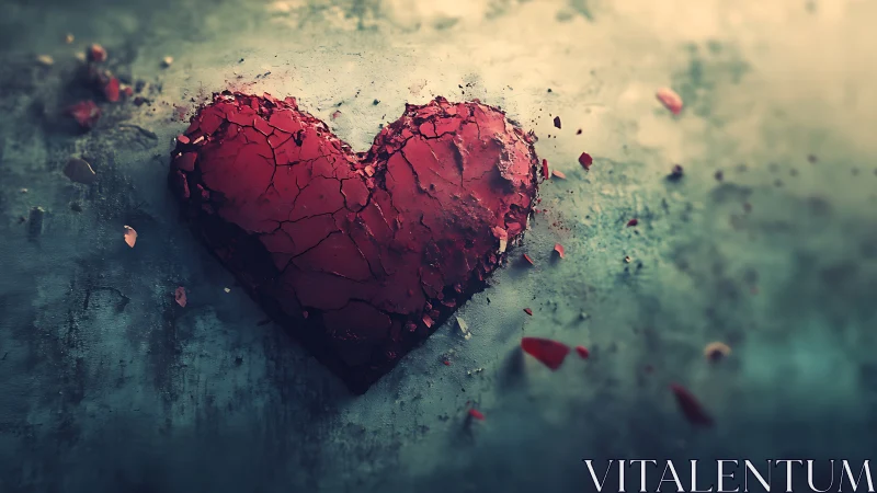 Broken Heart Dissolving in Dust and Time