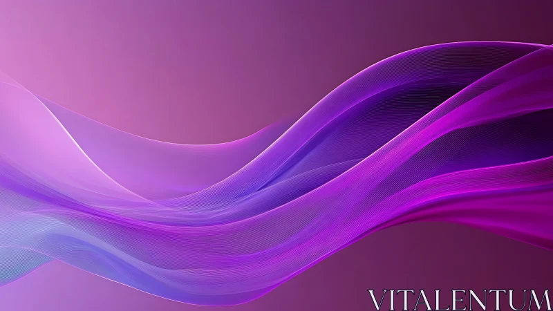 Digital waveforms in violet gradient with fluid line structures.