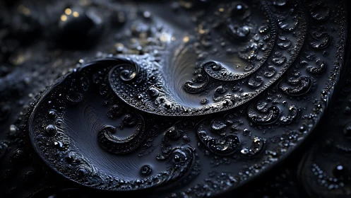 Nocturne fractal tides swirl across liquid obsidian dreams.