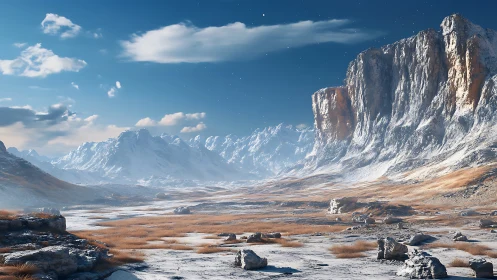 Glacial plateau basin under crystalline atmospheric clarity.