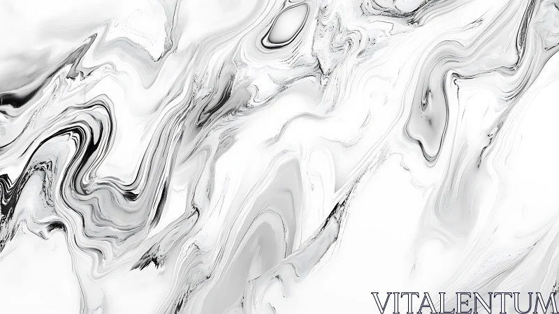 Monochrome marble currents flow through fluid abstract field.