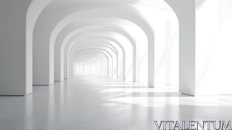 Infinite Arched Corridor with Diminishing Perspective.