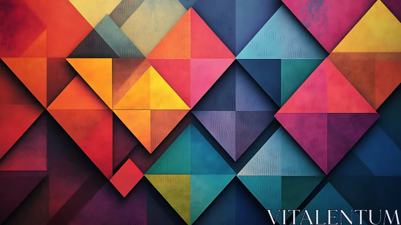 Prismatic diamond blocks dancing in layered geometric twilight.