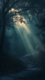 Crepuscular Illumination Through Arboreal Canopy.