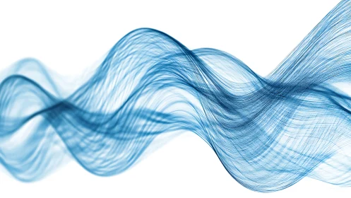 Ocean of data lines flowing in sculpted electric waves.