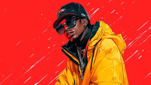 Streetlit swagger leans into a storm of electric red streaks