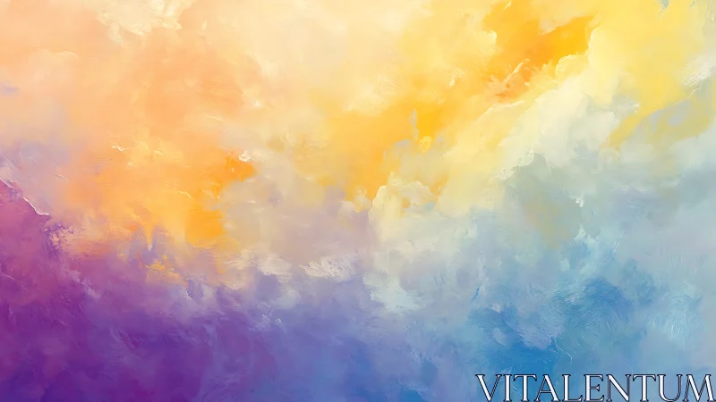 Abstract color gradient merges warm yellow and cool violet