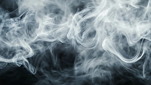 Dense swirling white smoke layers over dark background.