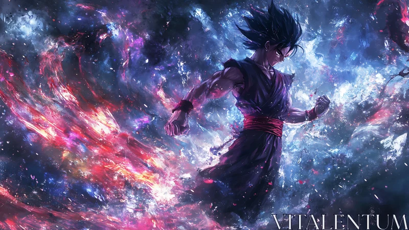 Cosmic brawler ignites nebula storms with fierce resolve.