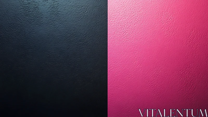 Midnight and bubblegum wall split in playful balance.