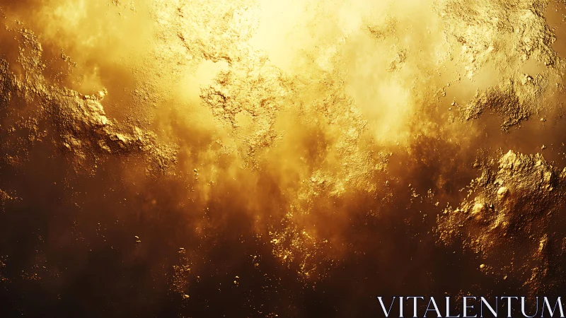 Abstract golden textured surface with dramatic lighting effect.