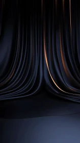 Soft midnight curtains with a hint of glowing warmth.