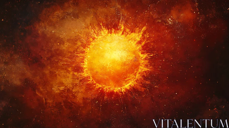 Solar heartburst ignites a molten cosmos of wild fire.