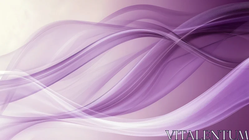 Violet abstract light waves on soft gradient background.