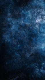 Textured nocturnal blue abstraction with layered scuff marks.