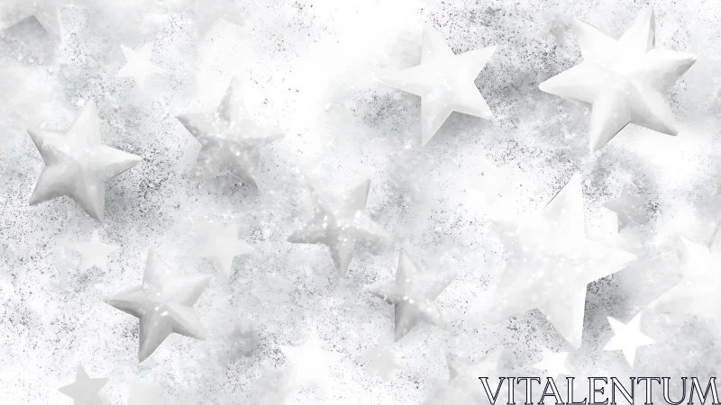 White 3D stars scattered across soft textured background.
