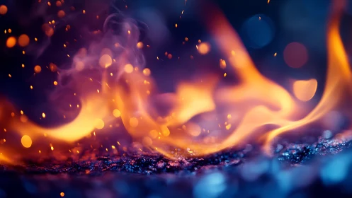 Fluid Fire Dynamics with Chromatic Particle Dispersion Effects