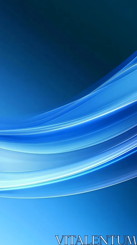 Curved translucent blue wave lines on gradient background.