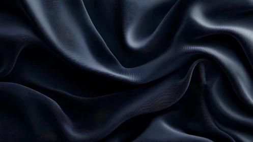 Midnight satin folds with soft highlights and shadows.