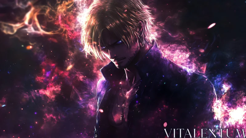 Brooding anime antihero emerges from blazing cosmic storm