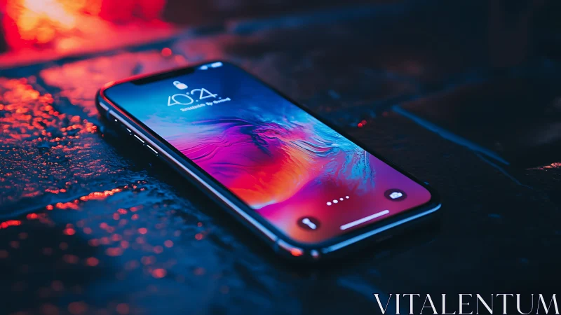 Liquid Neon Dreams: Mobile Portal Glowing.