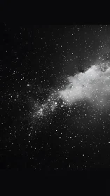 Starlit dust river drifting softly through obsidian night.