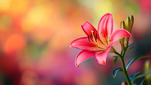 Crimson Starlight: Blooming Garden's Luminous Testament.