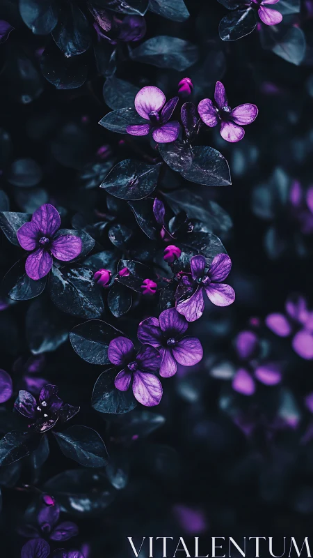 Neon Petals Bloom in Twilight Garden Mystery