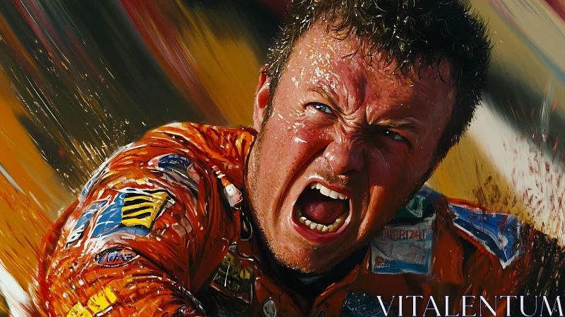 Racing driver portrait captures high-intensity motion and raw emotion