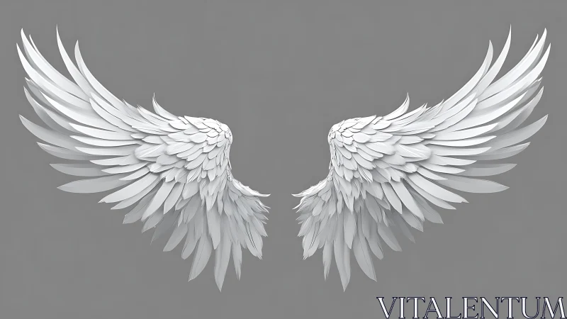 Graceful white wings unfolding in soft, weightless harmony.