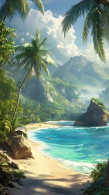 Paradise Found Where Mountains Meet Turquoise Waters.