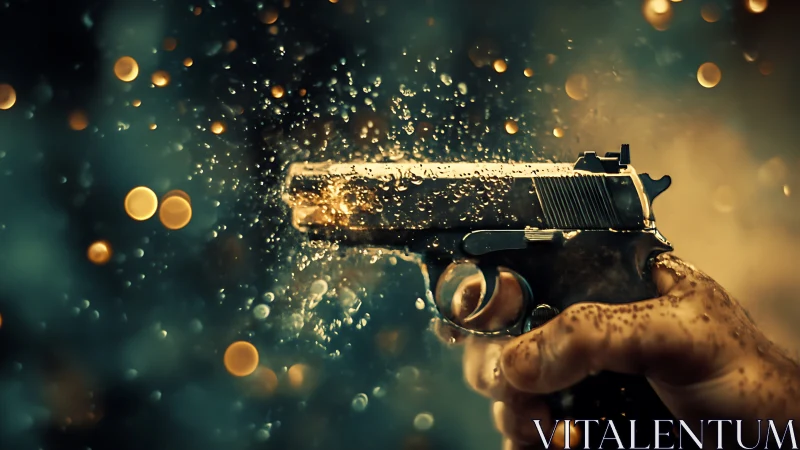 Power and Precision Frozen in Golden Light.