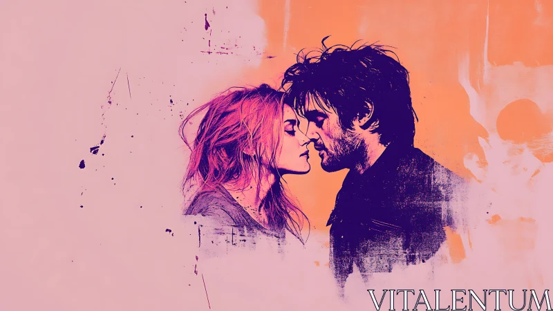 Two Hearts Converge in Watercolor Dreams